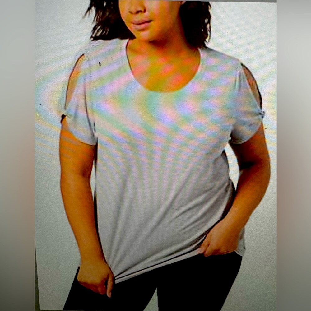 Ideology Cold Shoulder/Short Sleeve Top Sz. 3X (NWT)